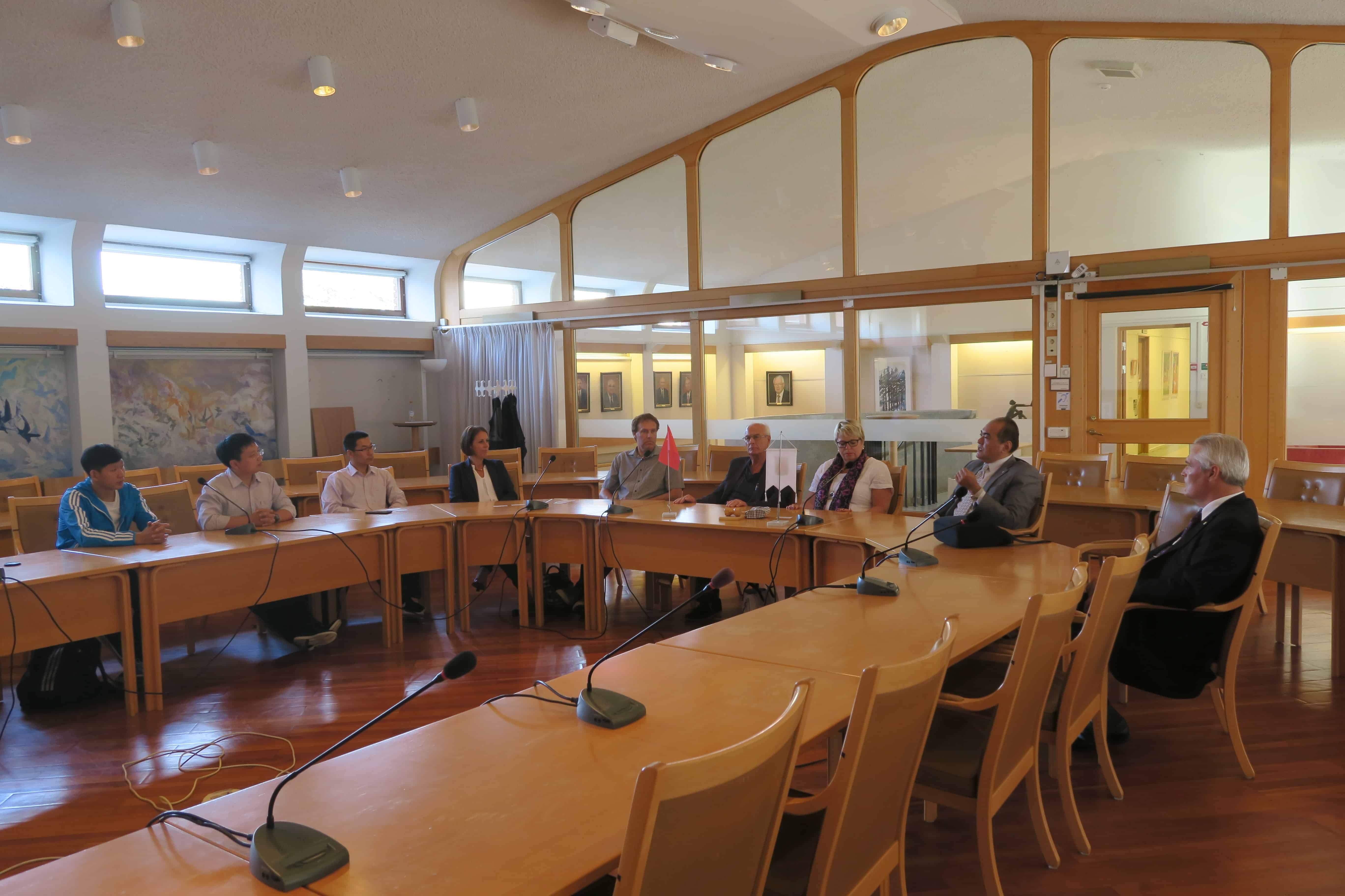 Swedish Chinese chamber of commerce delegation besökte Falkenbergs Kommun den 6 aug-2015.